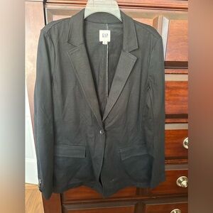 The GAP Women’s Medium Classic Black Jacket 95% Cotton Preppy Modern Career